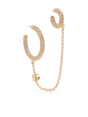 Boucles d'oreilles à imprimé en cristal Dolce & Gabbana doré
