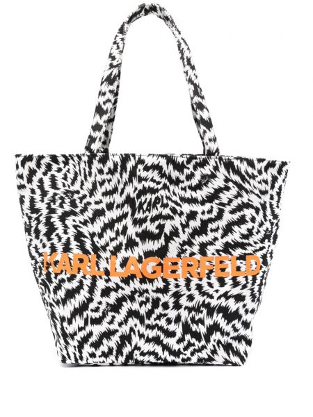 Shopper handtasche mit print mit zebra-muster Karl Lagerfeld