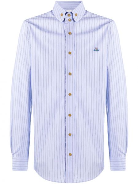 Camisa con botones a rayas Vivienne Westwood azul