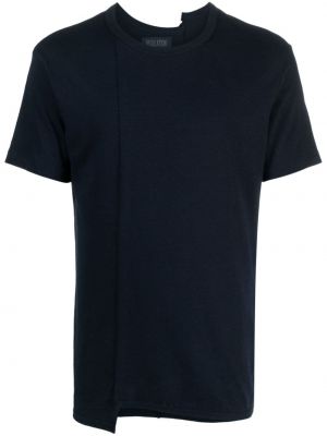 Асиметрична памучна тениска Yohji Yamamoto синьо