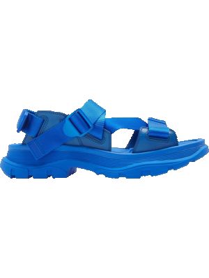Сандалии Alexander Mcqueen Strappy Leather Sport Sandal Ultramarine синий