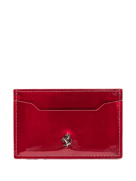 Usnjena denarnica Ferrari rdeča