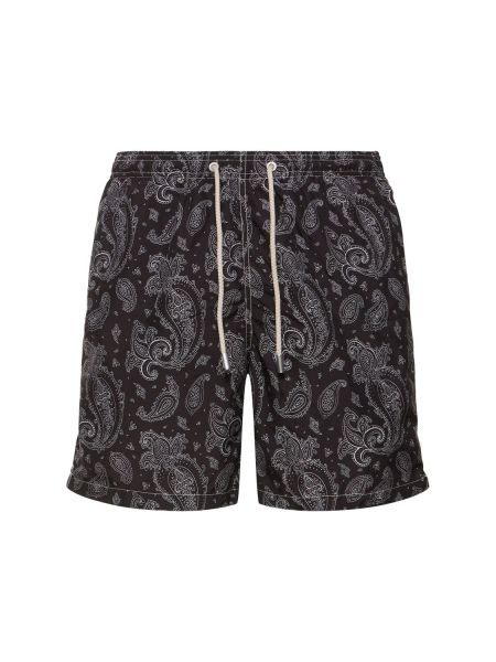 Shorts med mönster med mönster i paisley Mc2 Saint Barth svart