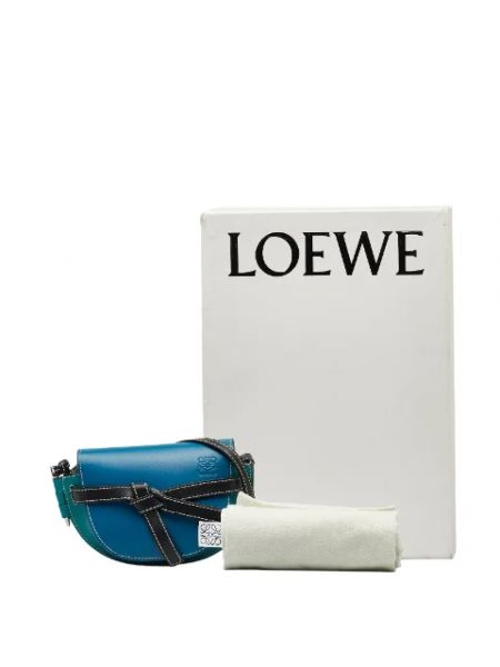 Torba na ramię skórzana Loewe Pre-owned niebieska