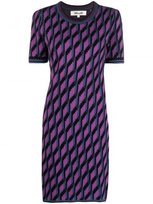 Мини рокля Dvf Diane Von Furstenberg виолетово
