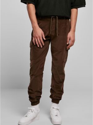 Вельветовые брюки карго Uc Men коричневые