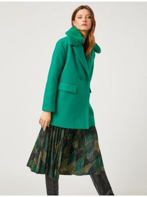 Oversize късо палто Koton зелено