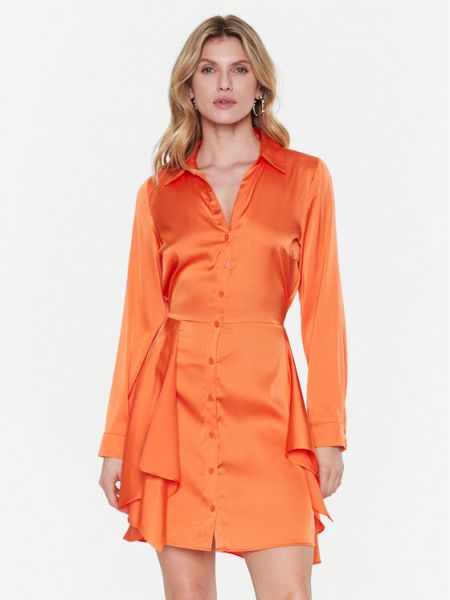 Платье-рубашка Guess оранжевое