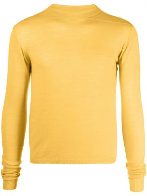 Vlněný svetr Rick Owens žlutý