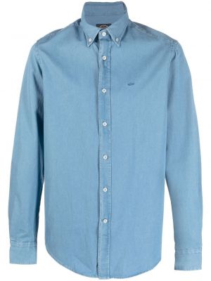 Košeľa s výšivkou Paul & Shark modrá