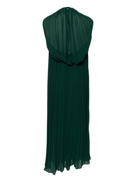 Drapiruotas plisuotas suknele kokteiline Semicouture žalia