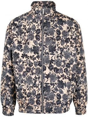 Trykt floral zip lang jakke Drôle De Monsieur blå