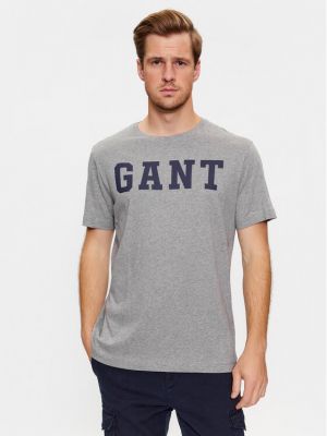Tričko Gant šedé