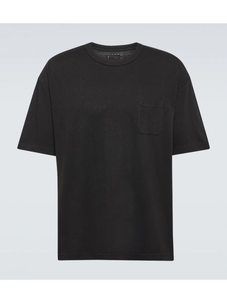 Kokvilnas zīda t-krekls Visvim melns