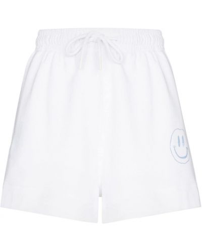 Pantalones cortos deportivos Ganni blanco