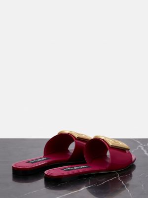 Kožne cipele od lakirane kože Dolce&gabbana crvena