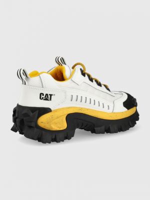 Sneakersy skórzane Caterpillar białe