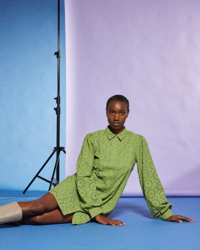 Robe chemise Selected Femme vert