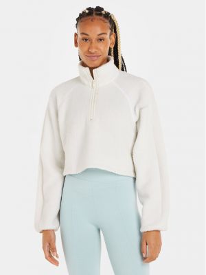 Relaxed fit fliso džemperis Calvin Klein Performance balta