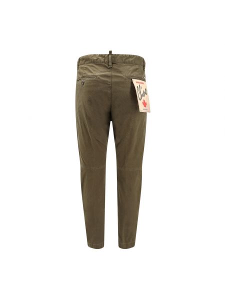 Pantalones chinos de algodón Dsquared2 verde