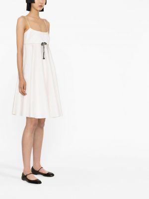 Kleid mit schleife ausgestellt Anouki weiß
