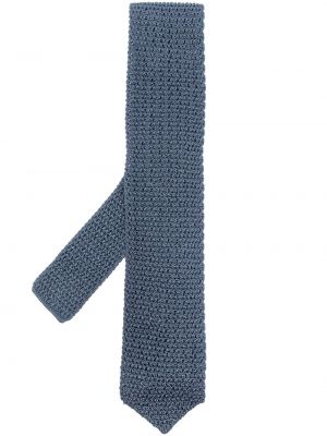 Dzianinowy jedwabny krawat Tom Ford niebieski