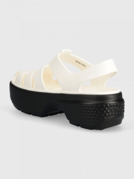 Sandale cu platformă Crocs alb