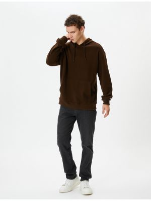 Džemperis su gobtuvu ilgomis rankovėmis su kišenėmis Koton