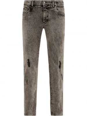 Slank nødlidende stretch jeans Dolce & Gabbana svart