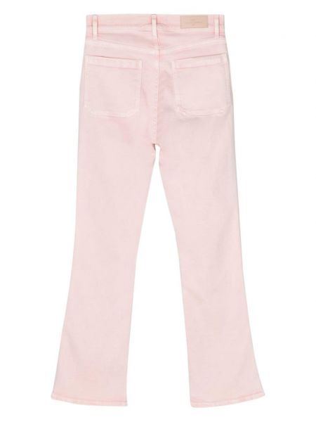 Slim fit kõrge vöökohaga kitsa lõikega teksapüksid 7 For All Mankind roosa