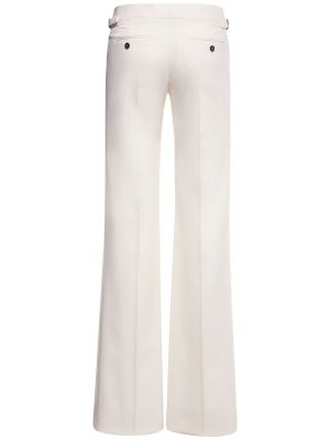 Vlněné kalhoty Tom Ford bílé
