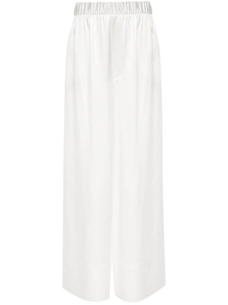 Hedvábné kalhoty Armarium bílé