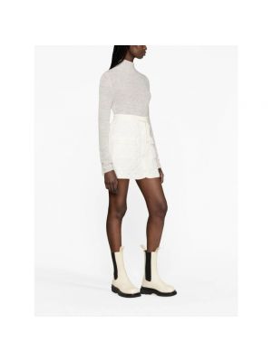 Pikowana mini spódniczka z wysoką talią Moncler