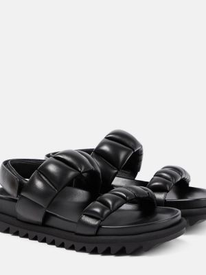 Kožené sandály Dries Van Noten černé