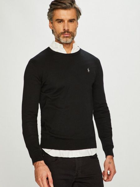 Czarny sweter bawełniany Polo Ralph Lauren