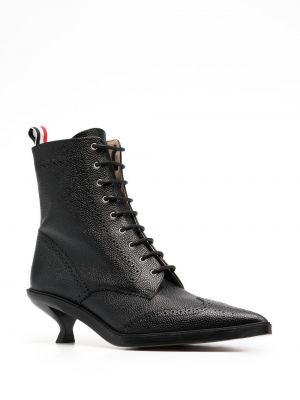 Nėriniuotos guminiai batai su raišteliais Thom Browne juoda