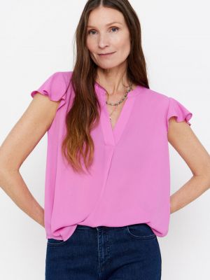 Блузка с воротником Cortefiel фиолетовая