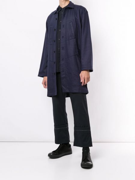 Abrigo con botones oversized Yohji Yamamoto azul