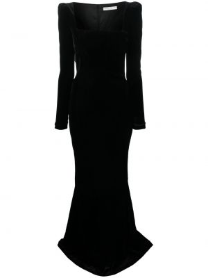 Sametové večerní šaty Alessandra Rich černé