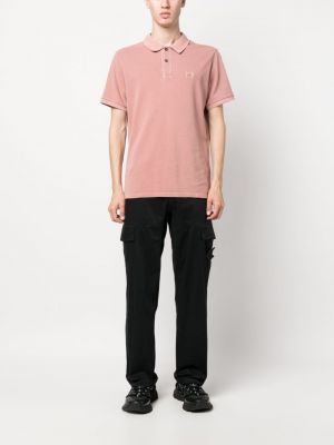 Medvilninis polo marškinėliai C.p. Company rožinė