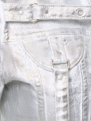 Džínsová bunda Off-white strieborná