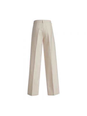 Pantalones chinos de cuero Magda Butrym beige