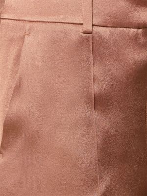 Satynowe proste spodnie Alberta Ferretti różowe