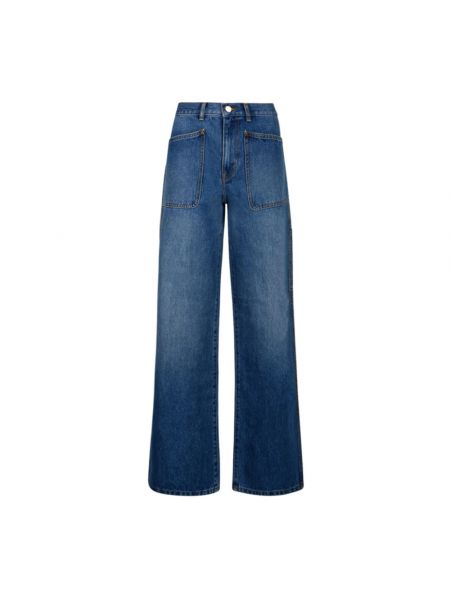 High waist straight jeans Tory Burch blau