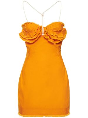Дънкова рокля Jacquemus оранжево