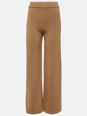 Pantaloni dritti di lana Max Mara beige