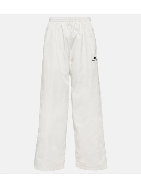 Хлопковые спортивные штаны Balenciaga белые