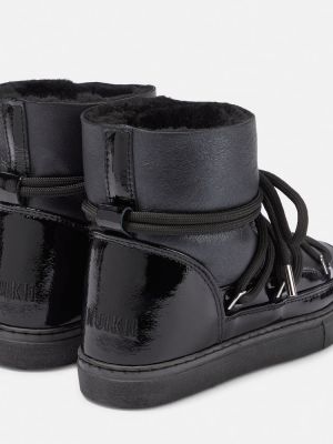 Кожени обувки до глезена Inuikii черно