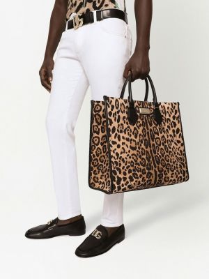 Raštuota shopper rankinė leopardinė Dolce & Gabbana