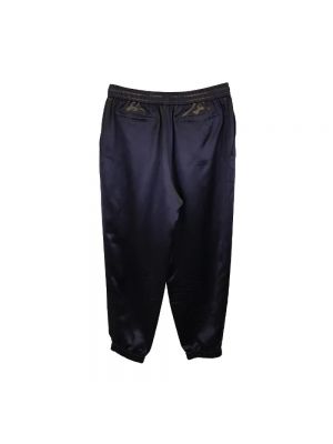 Pantalones de seda Saint Laurent Vintage negro
